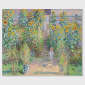 Claude Monet - The Artist's Garden at Veteuil ラッピングペーパー (フラット)