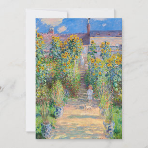 Claude Monet - The Artist's Garden at Veteuil 招待状