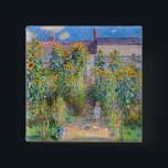 Claude Monet - The Artist's Garden at Veteuil 缶バッジ<br><div class="desc">The Artist's Garden at Veteuil / Le jardin de l'artiste a Veteuil - Claude Monet，キャンバス上の油,  1881</div>