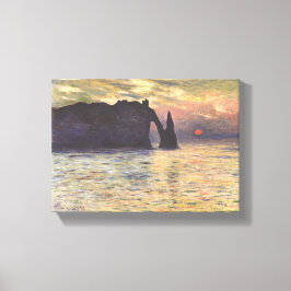 Claude Monet – The Cliff Étretat – Sunset – 1883 キャンバスプリント