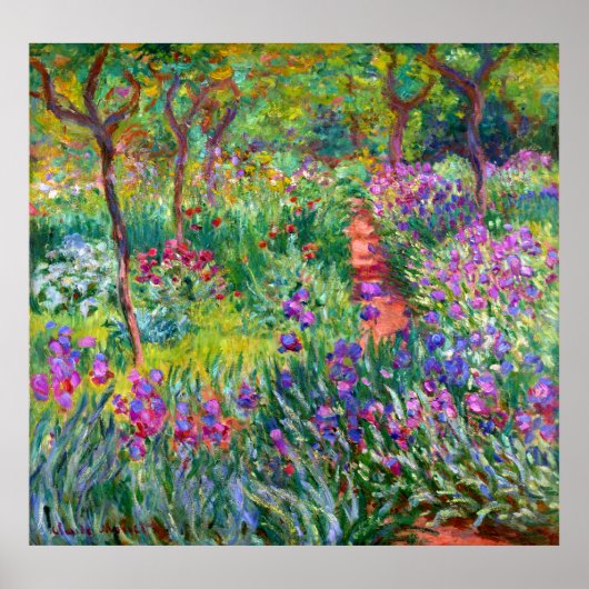 Claude Monet: The Iris Garden at Giverny ポスター (正面)