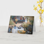 Claude Monet - The Lunchem，装飾パネル カード (黄色い花)