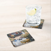 Claude Monet - The Lunchem，装飾パネル スクエアペーパーコースター (インサイチュ)