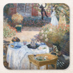 Claude Monet - The Lunchem，装飾パネル スクエアペーパーコースター<br><div class="desc">The Luncheon，装飾パネル/ Le dejeuner,  panneau decoratif - Claude Monet,  1873</div>