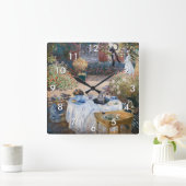 Claude Monet - The Lunchem,装飾パネル スクエア壁時計 (ホーム)