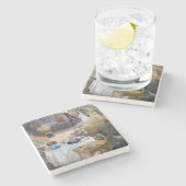 Claude Monet - The Lunchem，装飾パネル ストーンコースター (横)
