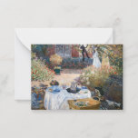 Claude Monet - The Lunchem，装飾パネル ノートカード<br><div class="desc">The Luncheon，装飾パネル/ Le dejeuner,  panneau decoratif - Claude Monet,  1873</div>