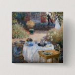 Claude Monet - The Lunchem，装飾パネル 缶バッジ<br><div class="desc">The Luncheon，装飾パネル/ Le dejeuner,  panneau decoratif - Claude Monet,  1873</div>