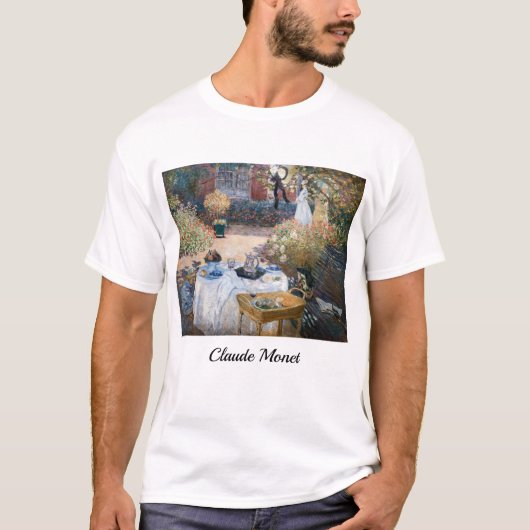 Claude Monet - The Lunchem，装飾パネル Tシャツ (正面)