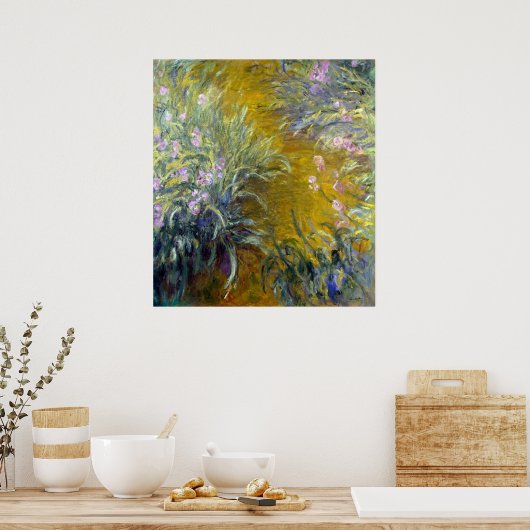 Claude Monet The Path through the Irises ポスター (キッチン)