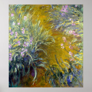 Claude Monet The Path through the Irises ポスター