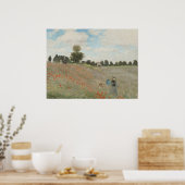 Claude Monet The Poppy Field near Argenteuil ポスター (キッチン)