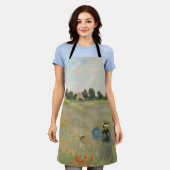 Claude Monet The Poppy Field near Argenteuil Art エプロン (着用した状態)