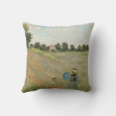Claude Monet The Poppy Field near Argenteuil Art クッション (裏面)