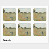 Claude Monet The Poppy Field near Argenteuil Art スクエアシール (シート)