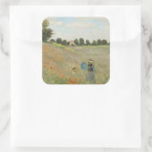 Claude Monet The Poppy Field near Argenteuil Art スクエアシール (バッグ)