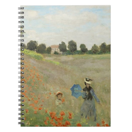 Claude Monet The Poppy Field near Argenteuil Art ノートブック (正面)