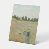 Claude Monet The Poppy Field near Argenteuil Art 台座サイン (正面)