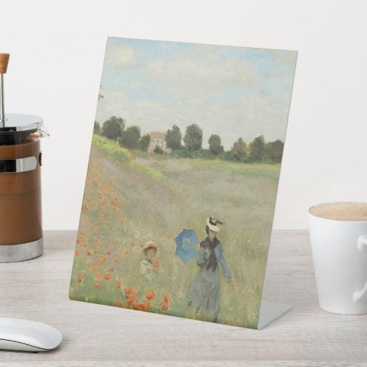 Claude Monet The Poppy Field near Argenteuil Art 台座サイン (インサイチュ)