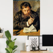 Claude Monet (The Reader) by Renoir ポスター (ホームオフィス)
