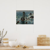 Claude Monet | The Rocks at Belle-Ile, 1886 ポスター (キッチン)