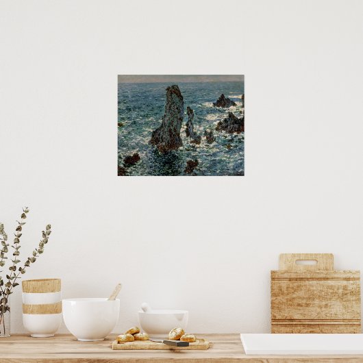 Claude Monet | The Rocks at Belle-Ile, 1886 ポスター (キッチン)
