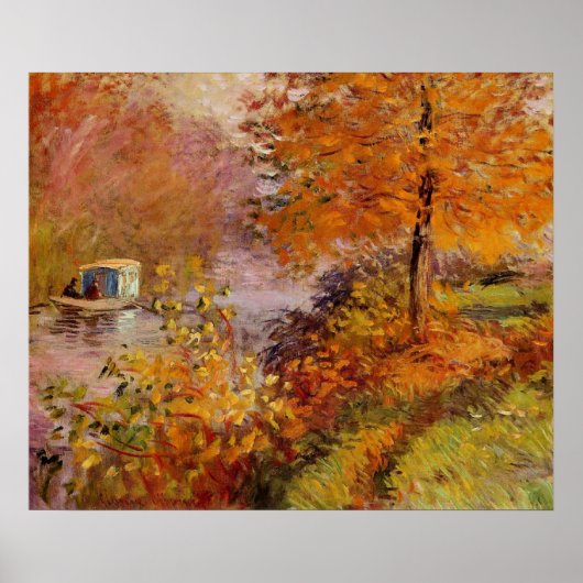 Claude Monet, The Studio Boat, ポスター (正面)