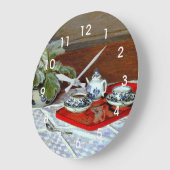 Claude Monet - The Tea Set, ラージ壁時計 (傾斜)