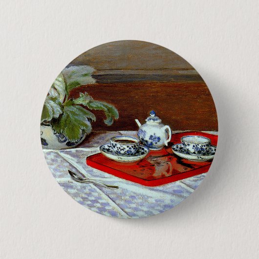 Claude Monet - The Tea Set, 缶バッジ (正面)