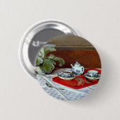 Claude Monet - The Tea Set, 缶バッジ (正面&裏面)