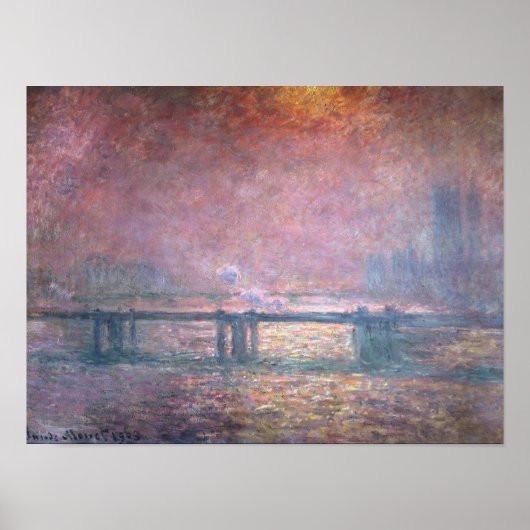 Claude Monet | The Thames at Charing Cross, 1903 ポスター (正面)