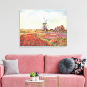 Claude Monet – Tulip fields in Holland – 1886 キャンバスプリント (インサイチュ (リビング))