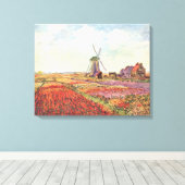 Claude Monet – Tulip fields in Holland – 1886 キャンバスプリント (インサイチュ (ウッドフロア))