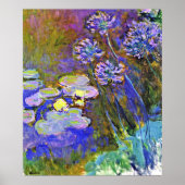 Claude Monet - Water Lilies and Agapanthus, ポスター (正面)