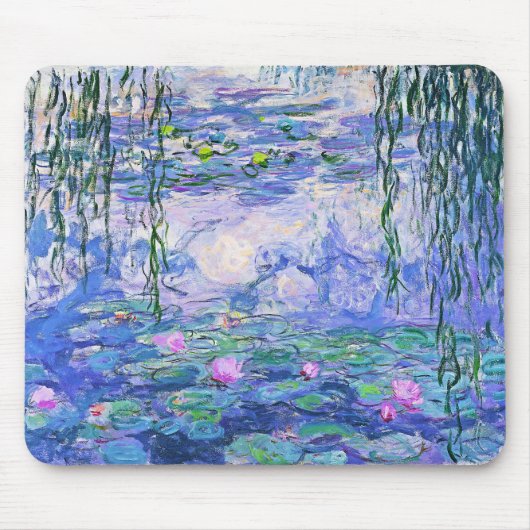 Claude Monet Water Lilies French Impressionist Art マウスパッド (正面)