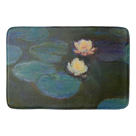 Claude Monet Water Lilies Impressionist Oil Art バスマット (正面)