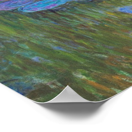 Claude Monet - Water Lilies Purple ポスター (角)