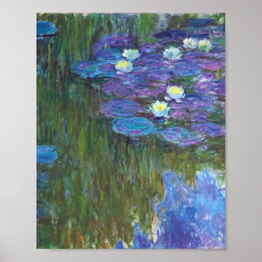 Claude Monet - Water Lilies Purple ポスター (正面)