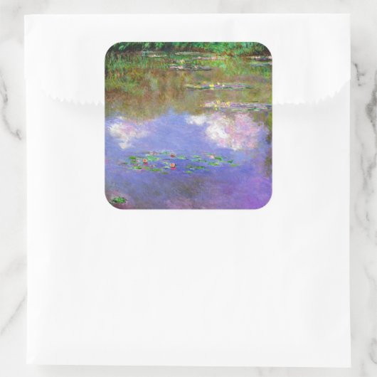 Claude Monet - Water-Lilies, The Clouds, スクエアシール (バッグ)