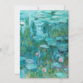 Claude Monet Water Lilies Wedding セーブザデート (裏面)