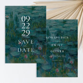 Claude Monet Water Lilies Wedding Save The Date セーブザデート