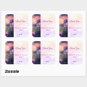 Claude Monet Water lilies Wedding Thank You スクエアシール (シート)