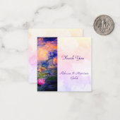 Claude Monet Water lilies Wedding Thank You Card ノートカード (正面/裏面インサイチュ)