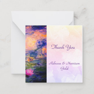Claude Monet Water lilies Wedding Thank You Card ノートカード