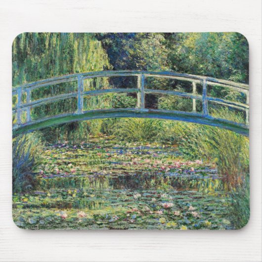 Claude Monet - Water Lily Pond & Japanesese Bridge マウスパッド (正面)