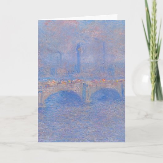 Claude Monet Waterloo Bridge Sunlight Art Print カード (正面)
