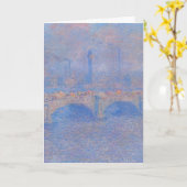 Claude Monet Waterloo Bridge Sunlight Art Print カード (黄色い花)