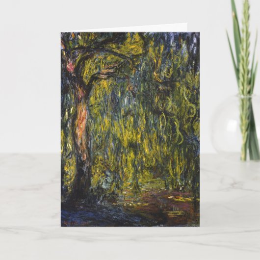 Claude Monet Weeping Willow Impressionist Art カード (正面)