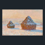 Claude Monet - Wheatstacks, Snow Effect, Morning ポスター<br><div class="desc">Wheatstacks, Snow Effect, Morning / Meules, effet de neige, le matin - Claude Monet, Oil on Canvas, 1891</div>
