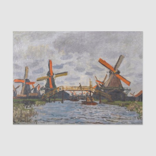 Claude Monet - Windmills near Zaandam 薄葉紙 (正面)